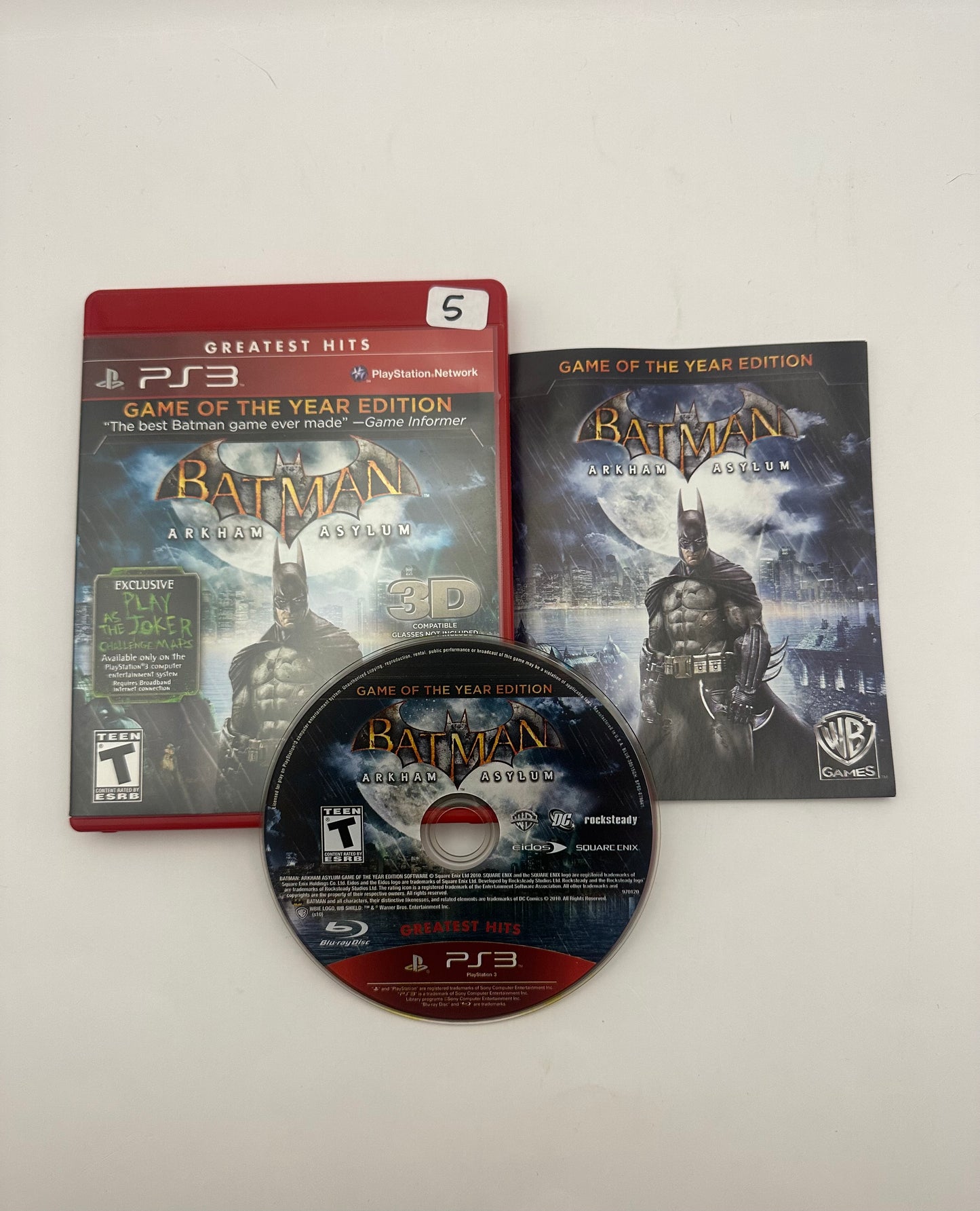 Batman Arkham Asylum Greatest Hits PS3