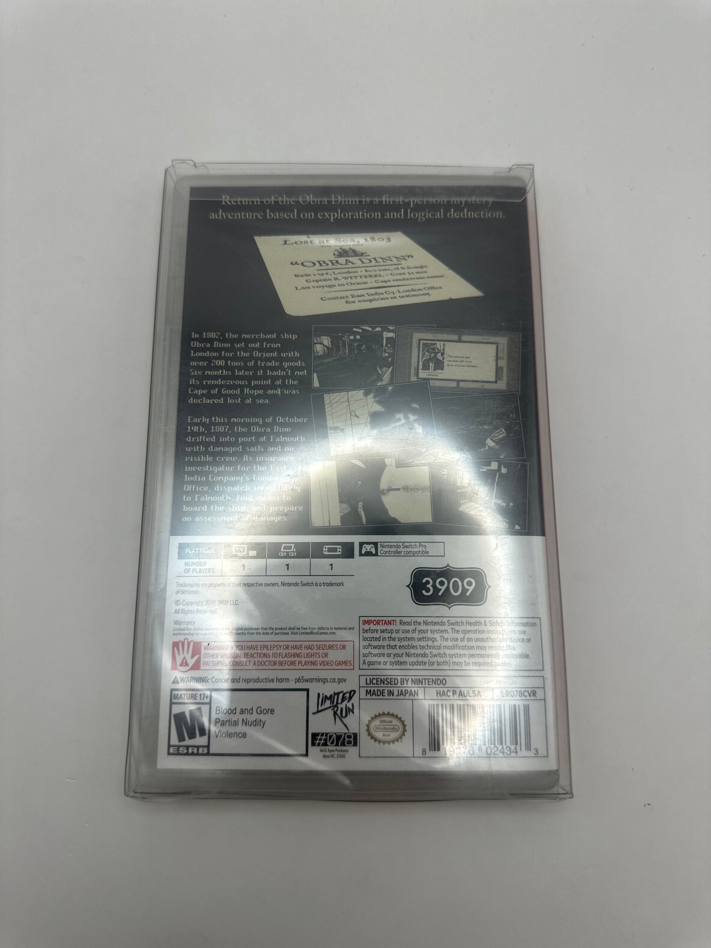 Return Of The Obra Dinn Sealed Nintendo Switch