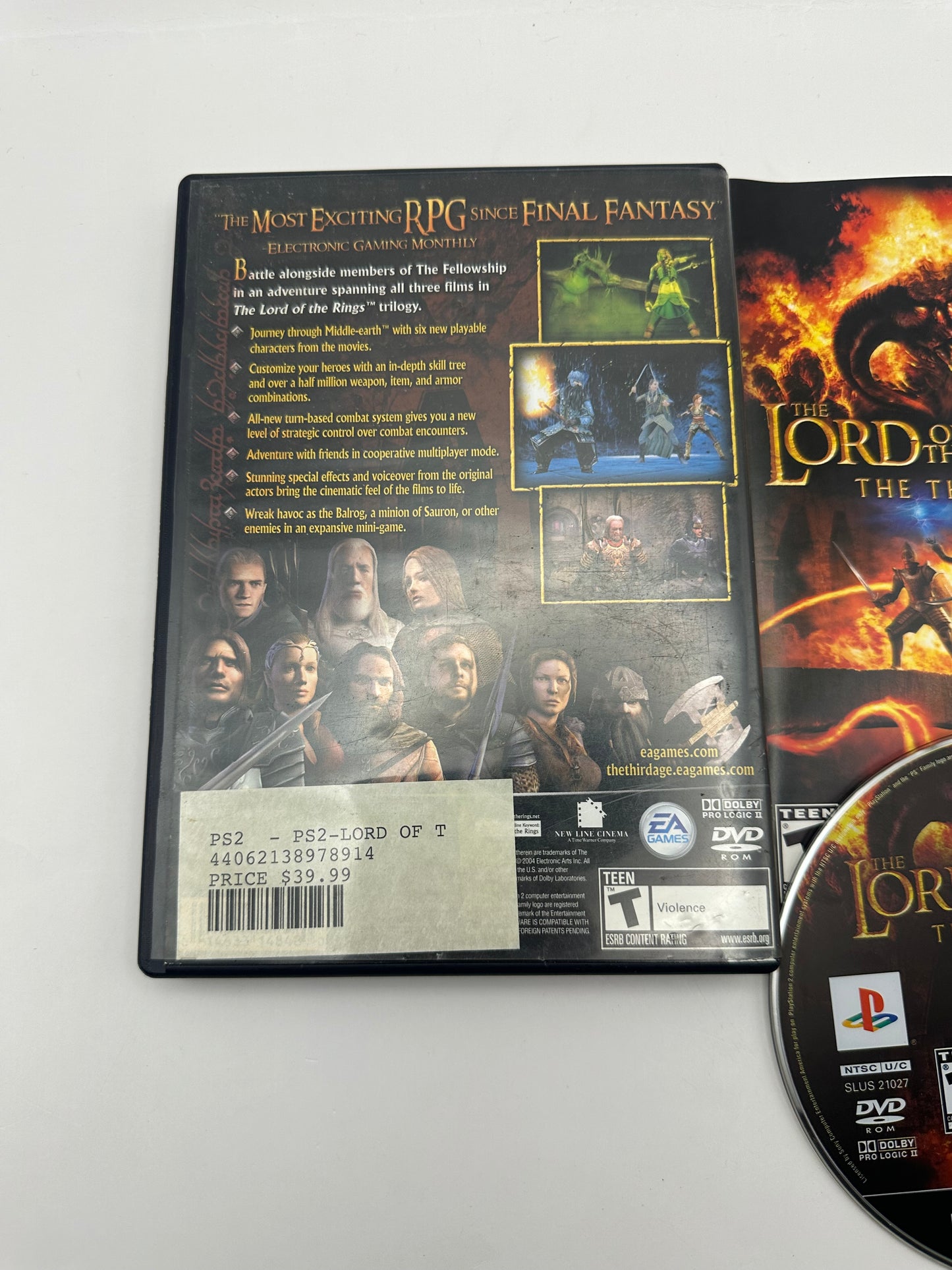 The Lord Of The Rings The Third Age PS2